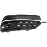 For Volvo XC90 Fog Light Cover 2016 2017 2018 | Grille Bezel | Textured Black | w/ Chrome Trim | w/ Park Aid Sensor Holes | Excludes T5 R-Design / T6 R-Design Model (CLX-M0-USA-RV01550006-CL360A70-PARENT1)