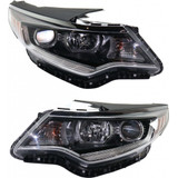 For Kia Optima Headlight Assembly 2016 2017 2018 | Halogen Type | w/o Daytime Running Light CAPA Certified (CLX-M0-USA-RK10010008Q-CL360A70-PARENT1)