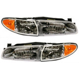 For Pontiac Grand Prix Headlight Assembly 1997 98 99 00 01 02 2003 Halogen Type | Coupe / Sedan (CLX-M0-USA-20-5122-09-CL360A70-PARENT1)