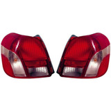 CarLights360: For 2000 2001 2002 Toyota Echo Tail Light Assembly w/Bulbs (CLX-M1-211-19C9L-AS-CL360A1-PARENT1)