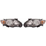 For Toyota Corolla / S / XRS Headlight Assembly 2011 2012 2013 Black (CLX-M0-312-11C5L-AS2-CL360A55-PARENT1)