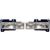 For Chevy Tahoe Headlight Assembly 1995-2000 Composite Type (CLX-M0-332-1117L-AS-CL360A58-PARENT1)