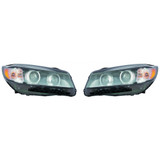 For Kia Sorento Headlight Assembly 2016 2017 2018 Halogen w/o LED Accent Light (CLX-M0-323-1151L-AS2-CL360A55-PARENT1)
