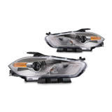 For Dodge Dart Headlight Assembly 2013 14 15 2016 HID / Xenon Chrome (CLX-M0-334-1136L-ASH7-CL360A55-PARENT1)