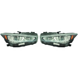 For Infiniti Q50 Headlight Assembly 2018 2019 w/o Adaptive Headlight (CLX-M0-325-1106L-ASN2-CL360A55-PARENT1)