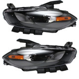 For Dodge Dart Headlight Assembly 2013 14 15 2016 HID / Xenon Black (CLX-M0-334-1136L-ASH2-CL360A55-PARENT1)