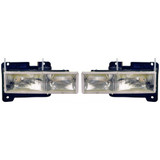 For Chevy Blazer Headlight Assembly 1992-1994 Composite Type (CLX-M0-332-1117L-AS-CL360A57-PARENT1)