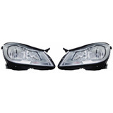 For Mercedes-Benz C350 C63 Headlight Assembly 2012 2013 2014 Halogen Chrome w/o Corner Light (CLX-M0-340-1135L-AS1-CL360A55-PARENT1)