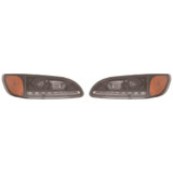 For Peterbilt 337 Headlight Assembly 2010 11 12 13 2014 w/ LED Daytime Running Light Black (CLX-M0-M3D-1101L-AS2-CL360A57-PARENT1)