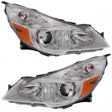For Subaru Outback Headlight Assembly 2013 2014 Halogen Chrome Interior (CLX-M0-USA-REPS100172-CL360A70-PARENT1)