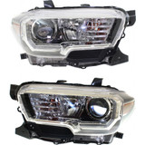For Toyota Tacoma Headlight 2016 2017 2018 | w/ LED Daytime Running Light | w/ Halogen Fog Lights | CAPA (CLX-M0-USA-REPTY100142Q-CL360A70-PARENT1)
