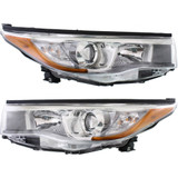 For Toyota Highlander Headlight 2014 2015 2016 Halogen | w/ Smoked Chrome Accent CAPA (CLX-M0-USA-REPTY100106Q-CL360A70-PARENT1)