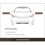 For Mercedes-Benz C250 / C300 / C350 Headlight Assembly 2012 2013 2014 Halogen | Chrome Interior | w/o Corner Light | Sedan (CLX-M0-USA-REPM100386-CL360A70-PARENT1)