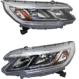 For Honda CR-V Headlight Assembly 2015 2016 | Halogen | w/ LED Daytime Running Light | CAPA (CLX-M0-USA-REPH100368Q-CL360A70-PARENT1)