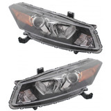 For Honda Accord Headlight Assembly 2008 09 10 11 2012 | Halogen | Raised Contour | Turn Signal | Coupe (CLX-M0-USA-REPH100308-CL360A70-PARENT1)