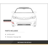 For Honda Accord Fog light Assembly 2013 2014 2015 | Sedan | Rectangular | w/ Chrome Bezel Border | Excludes Hybrid Model | CAPA (CLX-M0-USA-REPH107560Q-CL360A70-PARENT1)