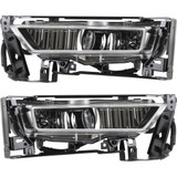 For Honda Accord Fog light Assembly 2013 2014 2015 | Sedan | Rectangular | w/ Chrome Bezel Border | Excludes Hybrid Model | CAPA (CLX-M0-USA-REPH107560Q-CL360A70-PARENT1)