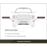 For Toyota Tacoma Fog Light Cover 2016 2017 2018 | Grille Bezel | Opening Cover | Textured Black (CLX-M0-USA-REPT108666-CL360A70-PARENT1)