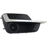 For Subaru Impreza Fog Light Cover 2015 2016 | Grille Bezel | w/ Chrome Molding | Sedan / Wagon | Textured Black (CLX-M0-USA-REPS108618-CL360A70-PARENT1)