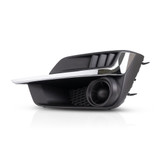 For Subaru Impreza Fog Light Cover 2015 2016 | Grille Bezel | w/ Chrome Molding | Sedan / Wagon | Textured Black (CLX-M0-USA-REPS108618-CL360A70-PARENT1)