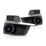 For Subaru Impreza Fog Light Cover 2015 2016 | Grille Bezel | w/ Chrome Molding | Sedan / Wagon | Textured Black (CLX-M0-USA-REPS108618-CL360A70-PARENT1)