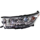 For Toyota Highlander Headlight 2017 2018 2019 w/ Smoked Chrome Accent | w/o LED Daytime Running Light (CLX-M0-USA-RT10010024-CL360A70-PARENT1)