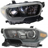 For Toyota Tacoma Headlight 2017 2018 2019 w/ LED Daytime Running Light | w/ LED Fog Lights | CAPA (CLX-M0-USA-RT10010012Q-CL360A70-PARENT1)