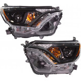 For Toyota RAV4 Headlight 2016 2017 2018 Halogen | w/ Black Bezel (CLX-M0-USA-RT10010034-CL360A70-PARENT1)