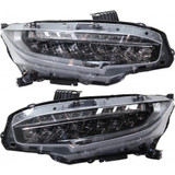 For Honda Civic Headlight 2016 17 18 2019 | LED | Coupe/Hatchback/Sedan (CLX-M0-USA-RH10010022-CL360A70-PARENT1)