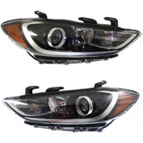 For Hyundai Elantra Headlight 2017 2018 | Halogen | w/o Daytime Running Light (CLX-M0-USA-RH10010012-CL360A70-PARENT1)