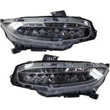 For Honda Civic Headlight Assembly 2016 17 18 2019 | LED | Coupe/Hatchback/Sedan CAPA Certified (CLX-M0-USA-RH10010022Q-CL360A70-PARENT1)
