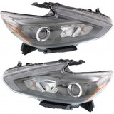 For Nissan Altima Headlight Assembly 2016 2017 2018 Halogen | Smoke Interior | w/o LED Daytime Running Light | CAPA (CLX-M0-USA-REPT100338Q-CL360A70-PARENT1)