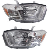 For Toyota Highlander Headlight 2010 Halogen | Base / Limited / SE Model CAPA (CLX-M0-USA-REPT100372Q-CL360A70-PARENT1)