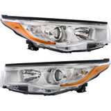 For Toyota Highlander Headlight 2014 2015 2016 Halogen | w/o Smoked Chrome Accent CAPA (CLX-M0-USA-REPT100398Q-CL360A70-PARENT1)