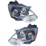 For GMC Acadia Headlight Assembly 2007 2008 | Halogen | 1st Design | Blue Color | High Beam Projector (CLX-M0-USA-REPG100102-CL360A70-PARENT1)