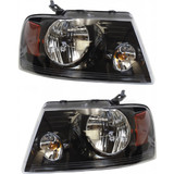 For Ford F-150 Headlight Assembly 2006 2007 2008 Halogen | Blacked Out | Harley Davidson Model CAPA (CLX-M0-USA-REPF100128Q-CL360A70-PARENT1)