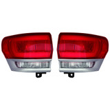 For Jeep Grand Cherokee Tail Light Assembly 2014 15 16 17 2018 Outer Laredo / Limited / Overland / Summit CAPA Matte Gray (CLX-M0-333-1965L-AC8-CL360A55-PARENT1)