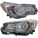 For Subaru Impreza Sedan / Wagon Headlight Assembly 2015 2016 Halogen Black (CLX-M0-320-1123L-ASN2N-CL360A55-PARENT1)