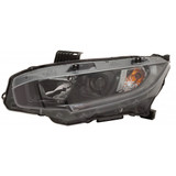 For Honda Civic Sedan Headlight Assembly 2019 Halogen Type Black Bezel (CLX-M0-317-1180L-ASN2-CL360A55-PARENT1)