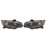 For Honda Civic Sedan Headlight Assembly 2019 Halogen Type Black Bezel (CLX-M0-317-1180L-ASN2-CL360A55-PARENT1)