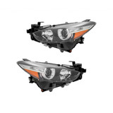 For Mazda 3 Sedan Headlight Assembly 2017 2018 Halogen Type CAPA Certified (CLX-M0-316-1158L-ACN2-CL360A55-PARENT1)