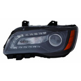 For Chrysler 300 Headlight Assembly 2015 2016 2017 Halogen Black Bezel (CLX-M0-333-1193L-ASNC2-CL360A55-PARENT1)