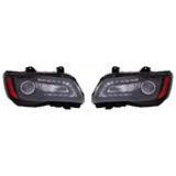 For Chrysler 300 Headlight Assembly 2015 2016 2017 Halogen Black Bezel (CLX-M0-333-1193L-ASNC2-CL360A55-PARENT1)