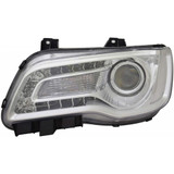 For Chrysler 300 Headlight Assembly 2018 2019 2020 Chrome Bezel Halogen Projector Code LMC/MFP CAPA Certified (CLX-M0-333-1193L-ACDC1-CL360A50-PARENT1)