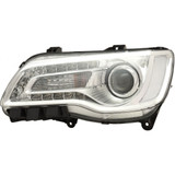 For Chrysler 300 Headlight Assembly 2018 2019 2020 Chrome Bezel Halogen Projector Code LMC/MFP CAPA Certified (CLX-M0-333-1193L-ACDC1-CL360A50-PARENT1)