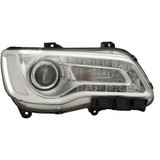 For Chrysler 300 Headlight Assembly 2018 2019 2020 Chrome Bezel Halogen Projector Code LMC/MFP CAPA Certified (CLX-M0-333-1193L-ACDC1-CL360A50-PARENT1)