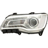 For Chrysler 300 Headlight Assembly 2018 2019 2020 Black Bezel Halogen Projector Code LMC/MFA CAPA Certified (CLX-M0-333-1193L-ACBC2-CL360A50-PARENT1)