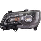 For Chrysler 300 Headlight Assembly 2018 2019 2020 Black Bezel Halogen Projector Code LMC/MFA CAPA Certified (CLX-M0-333-1193L-ACBC2-CL360A50-PARENT1)
