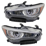 For Infiniti Q50 Headlight Assembly 2014 2015 2016 2017 | w/o Adaptive Headlight Assembly | CAPA (CLX-M0-USA-REPI100174Q-CL360A70-PARENT1)