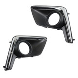 For Subaru Crosstrek Fog Light Cover 2016 2017 | Textured Black | w/ Chrome Trim | DOT / SAE Compliance (CLX-M0-USA-REPS108204-CL360A70-PARENT1)